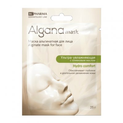 Купить альгана маск (alganamask) маска для лица альгинатная ультра-увлажняющая с оливковым маслом, 1 шт в Павлове