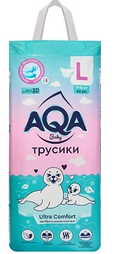 AQA Baby (Аква Беби) подгузники-трусики Ultra comfort L 9-14 кг 42 шт.