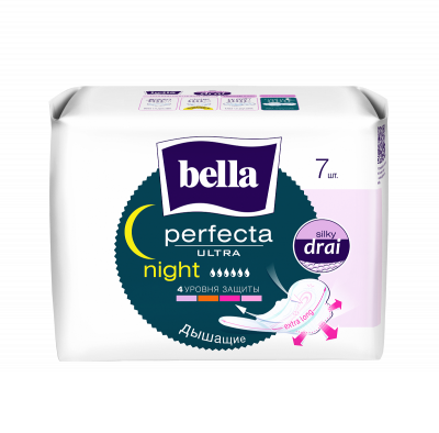 Купить bella (белла) прокладки perfecta ultra night silky dray 7 шт в Павлове