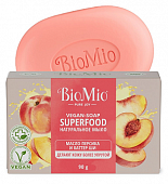 Купить biomio (биомио) bio-soap superfood мыло натуральное с маслом персика и баттером ши 90г в Павлове