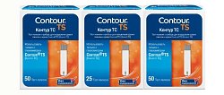 Тест-полоски Contour TS (Контур ТС), 2 х50 шт+ 1 х25шт