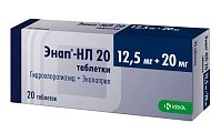 Купить энап-нл, таблетки 20мг+12,5мг, 20 шт в Павлове