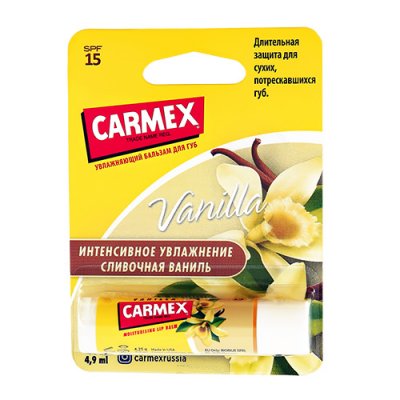 Купить кармекс (carmex) бальзам для губ ваниль, 4,25г spf15 в Павлове