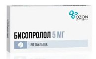 Купить бисопролол, таблетки, покрытые пленочной оболочкой 5мг, 60 шт в Павлове