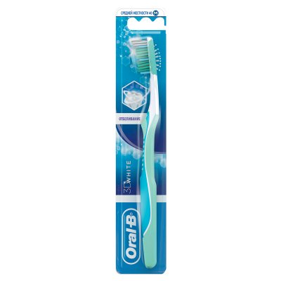 Купить oral-b (орал-би) зубная щетка 3d white отбеливание средняя, 1 шт в Павлове