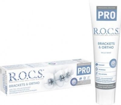 Купить рокс (r.o.c.s) зубная паста pro brackets & ortho, 135г в Павлове