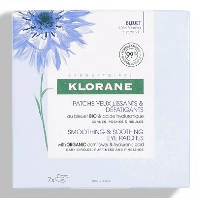 Купить klorane (клоран) пачти для контура глаз с органическим эстрактом василька и гиалуроновой кислотой, 7 пар в Павлове