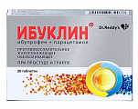 Купить ибуклин, таблетки покрытые пленочной оболочкой 400мг+325мг 20шт в Павлове