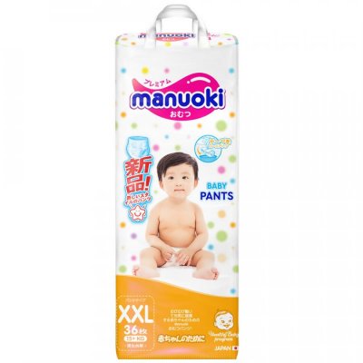 Купить manuoki (мануоки) подгузники-трусики детские, размер xxl 15+ кг, 36 шт в Павлове