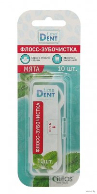 Купить таймдент (timedent) флосс-зубочистки мята 10 шт в Павлове