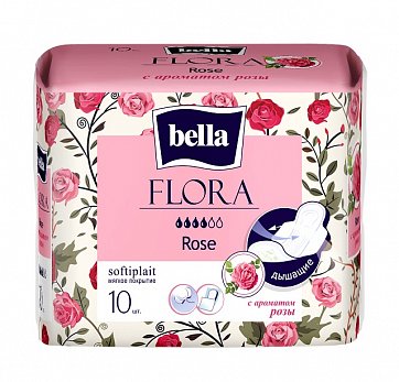 Bella (Белла) прокладки Flora с ароматом Розы 10 шт