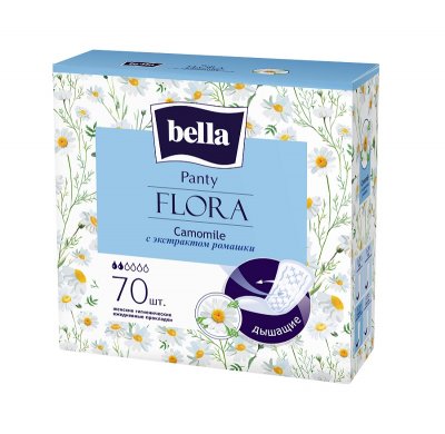 Купить bella (белла) прокладки panty flora с экстрактом ромашки 70 шт в Павлове