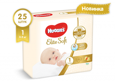 Купить huggies (хаггис) подгузники elitesoft 1, 3-5кг 25 шт в Павлове