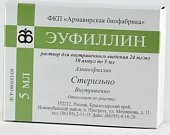 Купить эуфиллин, раствор для внутривенного введения 24 мг/мл ампулы 10мл 5шт в Павлове