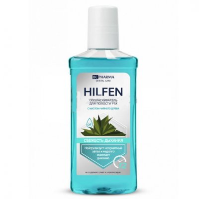 Купить хилфен (hilfen) ополаскиватель полости рта свежесть дыхания с маслом чайного дерева, 250мл в Павлове