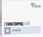 Купить глимепирид, таблетки 4мг, 30 шт в Павлове