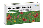 Купить цетиризин реневал, таблетки, покрытые пленочной оболочкой, 10 мг, 20шт от аллергии в Павлове