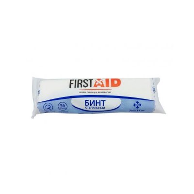 Купить бинт стерильный first aid (ферстэйд) 7м х 14см, 1 шт в Павлове