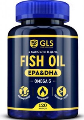 Купить gls (глс) омега-3 fish oil, капсулы массой 720мг, 120 шт бад в Павлове
