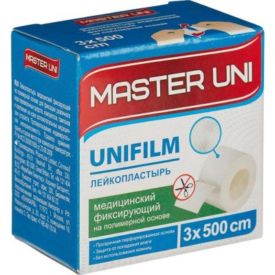 Купить пластырь master uni (мастер-юни) медицинский фиксирующий полимерная основа 3см х5м в Павлове