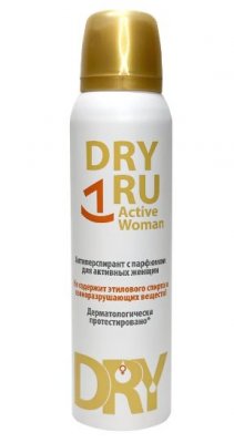 Купить драй ру (dry ru) active woman антиперспирант с парфюмом для активных женщин, аэрозоль 150мл в Павлове