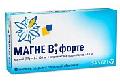 Купить магне b6 форте, таблетки, покрытые пленочной оболочкой, 100 мг+10 мг 40 шт в Павлове