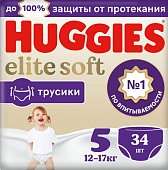 Купить huggies (хаггис) трусики elitesoft 5, 12-17кг 34 шт в Павлове