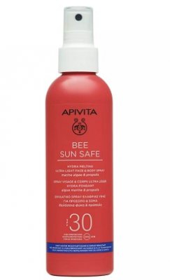Купить apivita (апивита) bee sun safe спрей для лица и тела ультралегкий солнцезащитный тающий, 200 мл spf30 в Павлове