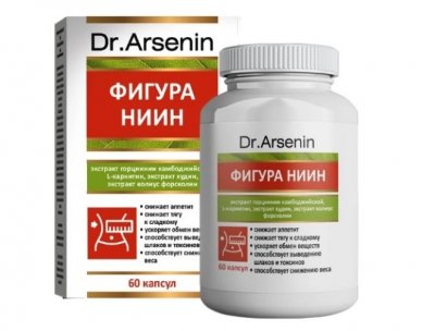 Купить фигура-ниин dr arsenin (др арсенин), капсулы 500мг 60 шт бад в Павлове
