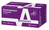 Купить омепразол-акрихин, капсулы кишечнорастворимые 20мг 60шт в Павлове