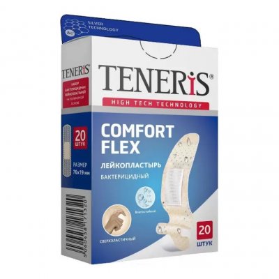Купить пластырь teneris comfort (тенерис) бактерицидный полимерная основа, 20 шт в Павлове