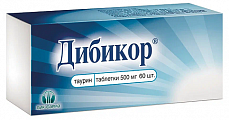 Купить дибикор, таблетки 500мг, 60 шт в Павлове