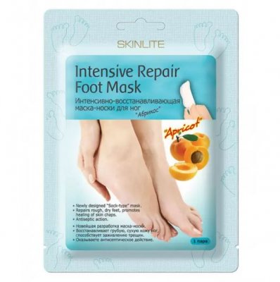 Купить skinlite (скинлайт) маска-носки для ног абрикос интенсивно-восстанавливающая, 1 шт в Павлове