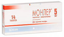 Купить монлер, таблетки жевательные 5мг, 14 шт в Павлове