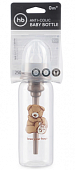 Купить happy baby (хеппи беби) бутылочка для кормления с силиконовой соской антиколиковая стандартное горло 0+ 250 мл, мишка в Павлове