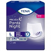 Купить tena proskin pants night super (тена) подгузники-трусы размер l, 10 шт в Павлове