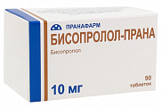 Купить бисопролол-прана, таблетки, покрытые пленочной оболочкой 10мг, 90 шт в Павлове