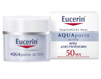Купить eucerin aquaporin active (эуцерин) крем для лица для чувствительной и сухой кожи интенсивное увлажнение 50 мл в Павлове