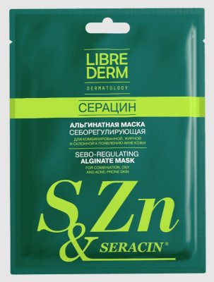 Купить librederm seracin (либридерм) маска альгинатная себорегулирующая для проблемной кожи, 30г в Павлове