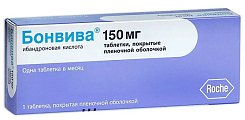 Купить бонвива, таблетки, покрытые пленочной оболочкой 150мг, 1шт в Павлове