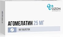 Купить агомелатин, таблетки, покрытые пленочной оболочкой 25мг, 98 шт в Павлове