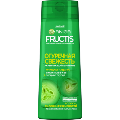 Купить garnier fructis (гарньер фруктис) шампунь для волос огуречная свежесть 400мл в Павлове