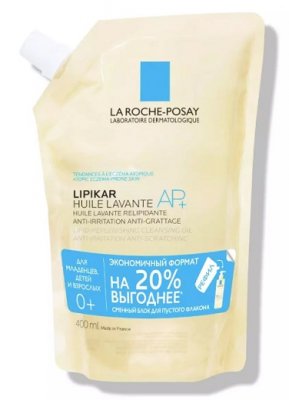 Купить la roche-posay lipikar ap+ (ля рош позе) масло очищающее eco-refill, 400 мл сменный блок  в Павлове