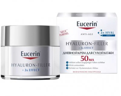 Купить eucerin hyaluron-filler (эуцерин) крем для лица для сухой и чувствительной кожи дневной 50 мл spf15 в Павлове