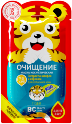 Купить биси бьюти кэйр (bc beauty care) маска тканевая для лица очищающая тигр 25мл в Павлове