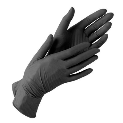 Купить перчатки manual bn117, смотр.нестер.нитрил. черные, р.s пар №50 в Павлове