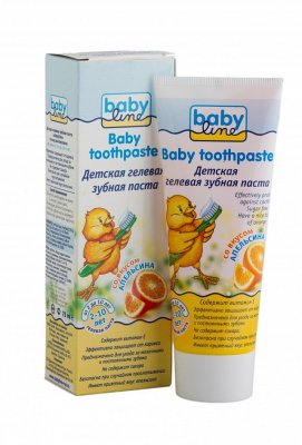 Купить babyline (бэбилайн) зубная паста для детей апельсин 2-10лет, 75мл в Павлове