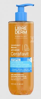Купить librederm cerafavit (либридерм) масло липидовосстанавливающее для душа смягчающее с церамидами и пребиотиками, 400мл в Павлове