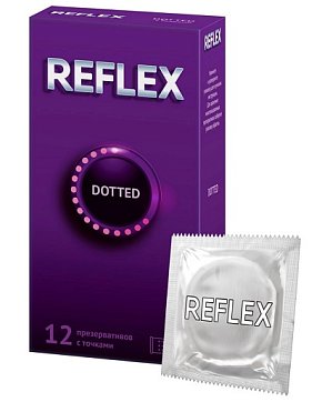 Рефлекс (Reflex) презервативы с точками Dotted, 12 шт