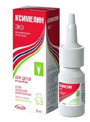 Купить ксимелин эко, спрей назальный дозированный 35мкг/доза, флакон 10мл (60доз) в Павлове